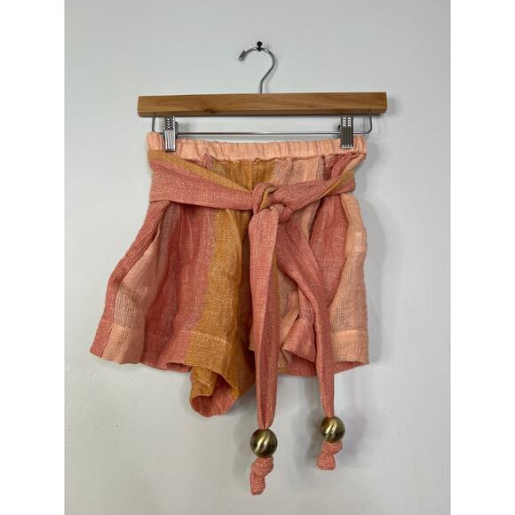 NEW Lisa Marie Fernandez Gauze Tie Striped Farrah Halter Top and Shorts Set - Picture 4 of 12